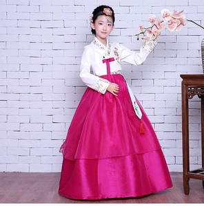 女童韩服朝鲜儿童少数民族风韩国小女孩子刺绣花表演出舞台蹈服装