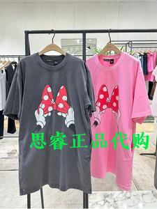 MC米奇系列斑驳印花圆领短袖T恤连衣裙气质设计感裙子MBC3DRS027