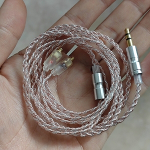 便宜有好货3.5MM插头耳机线mmcx微膨胀插针 OFC无氧铜+镀银混编线