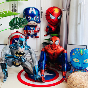 复仇者联盟铝膜气球 钢铁侠超人美国队长盾牌卡通英雄铝箔气球