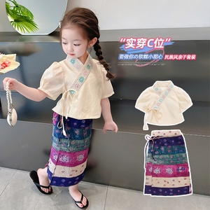 少数民族服装西双版纳亲子套装2024母女装傣族服装泰族风情衣服