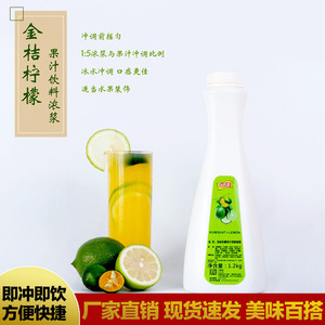 特惠 果香园金桔柠檬浓缩果汁原浆1.2kg饮料高浓果浆冲调果汁