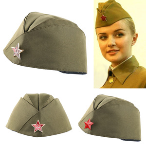 俄罗斯船型帽男女军迷收藏展示苏联帽子广场舞水兵舞帽复古演出帽