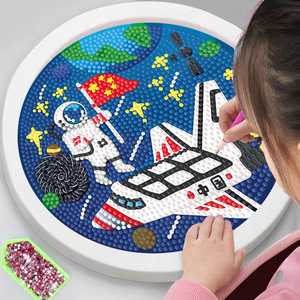 宇航员儿童钻石贴画手工diy材料包幼儿园航天飞机星球火箭装饰画