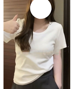 大码短袖t恤女夏季2024新款白色正肩体恤打底衫胖mm显瘦遮肉上衣