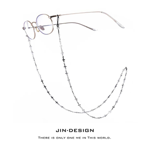 JIN眼镜链女日本钛钢挂脖复古洛丽塔太阳眼镜链口罩挂绳男墨镜链