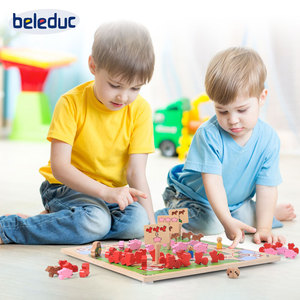 贝乐多快乐农场数学经济换算儿童早教启蒙益智木质桌游动物玩具