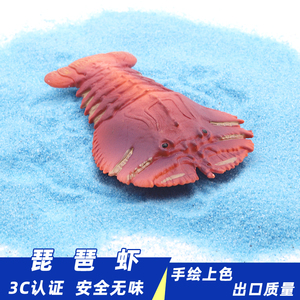 仿真琵琶虾模型九齿扇虾玩具海洋动物虾排儿童认知实心摆件