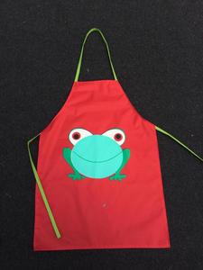 林平布艺可爱青蛙儿童防水围兜围裙罩衣反穿衣批发广告定制幼儿