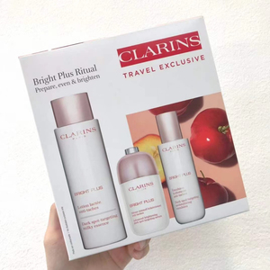 Clarins/娇韵诗瓷瓶美白三件套透亮祛黄提亮保湿水乳淡斑精华套装