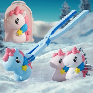 儿童大号雪球夹子小鸭子夹雪神器雪人玩雪工具冬天打雪仗恐龙模具