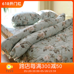 四件套双人床上用品纯棉全棉1.5 1.8m2.0床单被套新品包邮田园