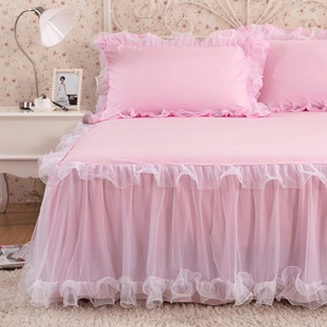 韩版蕾丝床裙单件公主席梦思床罩床套夹棉加厚1.8m床垫防滑保护套