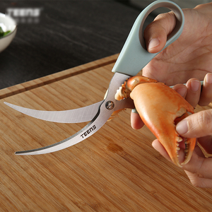 海鲜剪！厨房多功能不锈钢强力剪刀螃蟹虾线剥小龙虾工具剪刀鸡肉