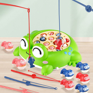 青蛙钓鱼玩具儿童益智早教男童女孩宝宝亲子互动游戏音乐电动旋转