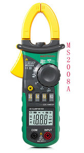 华仪MS2008A数字交流钳型表小型全自动多功能带灯钳形表 包邮