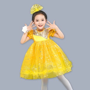 六一演出服蓬蓬裙幼儿园舞蹈公主纱裙我们都是小星星舞台表演服装