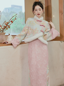 新中式女装中国风秋冬款旗袍女套装2023新款时尚气质高级感两件套