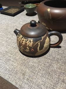 云南建水紫陶茶壶 三金李鑫老师纯手工作品复古迷你小茶壶（7）