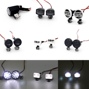 1/10模型车攀爬车立体仿真灯罩 车顶灯射灯 不锈钢支架SCX10 TRX4