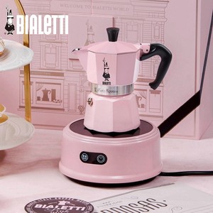 粉色经典八角壶bialetti比乐蒂咖啡壶煮家用摩卡壶手冲意大利咖啡