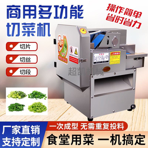 全电自动切菜机商用多功能切白菜酸菜葱花韭菜辣椒香菜豆角段沫片