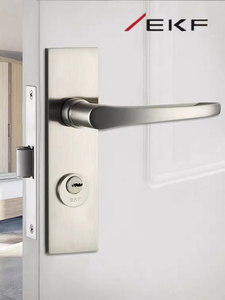 德国EKF钢拉丝房门锁简约现代室内锁家用门锁卧室锁卫生间木门锁