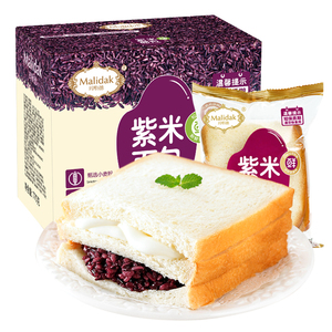 玛呖德紫米面包1100g 奶酪味夹心代餐吐司整箱网红早餐健康零食品