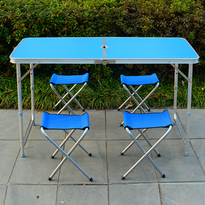 稳固版铝合金折叠桌椅野餐桌折叠桌户外折叠桌广告桌宣传桌摆摊桌