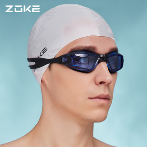 洲克男士泳镜高清防水防雾zoke中框专业竞速防紫外线游泳训练眼镜