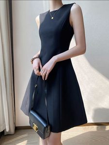 BOGARTTE法式无袖连衣裙女黑色背心气质设计师高级感优雅礼服裙夏
