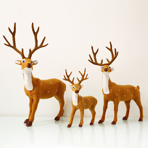 仿真梅花鹿动物摆件森系摄影道具桌面摆件圣诞鹿家居装饰仿真小鹿
