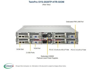 超微2028TP-HTR-SIOM 四子星 2U服务器准系统 X10DRT-PS四节点VPS