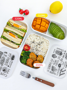 日本进口分格便当盒可微波保鲜盒冰箱冷藏密封饭盒食品级果蔬菜盒