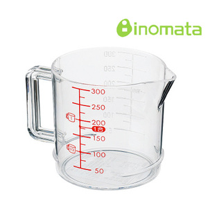 日本进口正品 inomata厨房315ml计量杯塑料带手柄刻度量杯6514