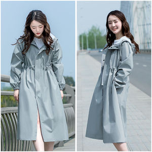 日本代购GP雨衣女式长款时尚全身收腰成人学生可爱电动车雨披套装