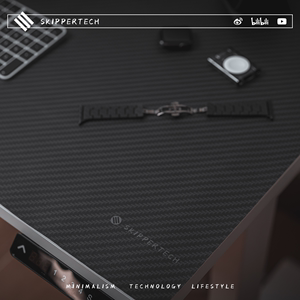 SkipperTech 凯芙拉PU皮革电脑桌垫碳纤维超大桌面键盘垫鼠标垫办