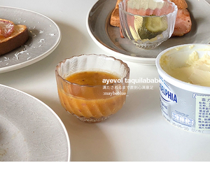 走失的blue 花形玻璃果酱杯仪式感餐具透明蘸料小碗酱料碗100ml