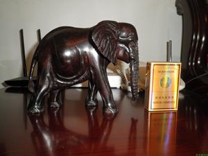 原产地--非洲肯尼亚黑人手工制作品黑木雕-- 黑大象-小号--6#