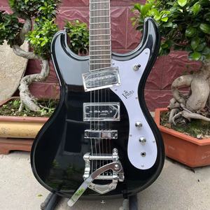 1965 Mosrite Venture类小脚丫电吉他黑色带摇杆支持代发guitar