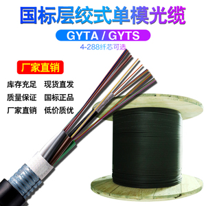 电信级国标室外单模光缆GYTA/GYTS层绞式铠装光纤光缆架空4-288芯