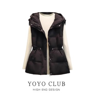 YOYO CLUB品牌折扣大码羽绒棉服马甲女士秋冬季收腰显瘦马夹外套