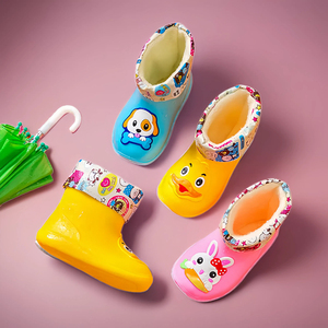 0-3岁儿童雨靴宝宝防滑轻便雨鞋冬季卡通幼儿园男女童小童防水鞋
