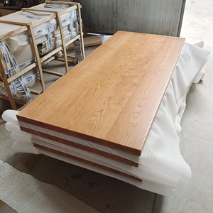 北美樱桃木桌面板定做实木原木电脑升降桌板书桌餐桌工作吧台面板