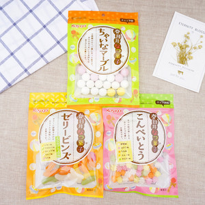 日本进口零食品 春日井 弹子糖 豆形软糖 金平糖 彩色糖果组合