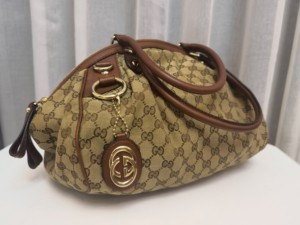 优联奢品 古驰 GUCCI 正品 女士手提包单肩包购物包饺子包 二奢