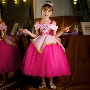 儿童睡美人爱洛公主裙女童演出服表演服装2024夏季新款连衣裙裙子