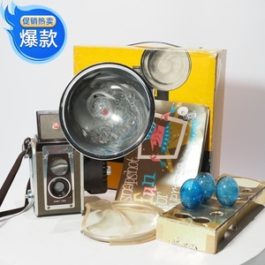 怀旧古董1960年柯达620胶卷双反双眼机械胶片相机冒烟闪光灯相机