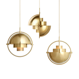 餐厅卧室床头设计师样板房经典现代简约多变金属圆形个性装饰吊灯