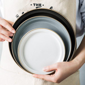 lototo盘子菜盘家用创意牛排西餐盘个性陶瓷餐具北欧简约ins碟子